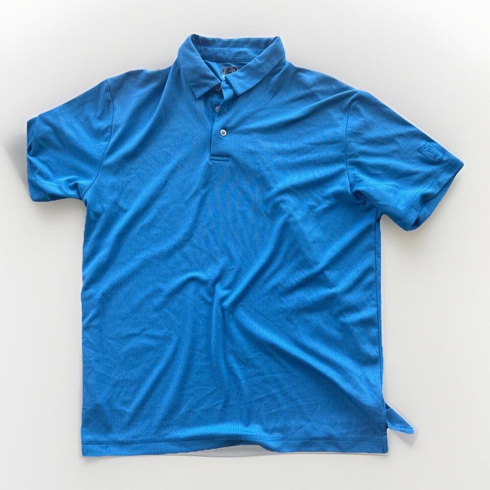 NEW PGA Tour Golf Polo Moisture Wicking Light Blue Shirt Mens Size Medium